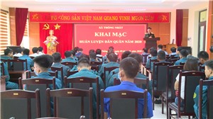 Xã Thống Nhất: Khai mạc Huấn luyện dân quân năm 2020